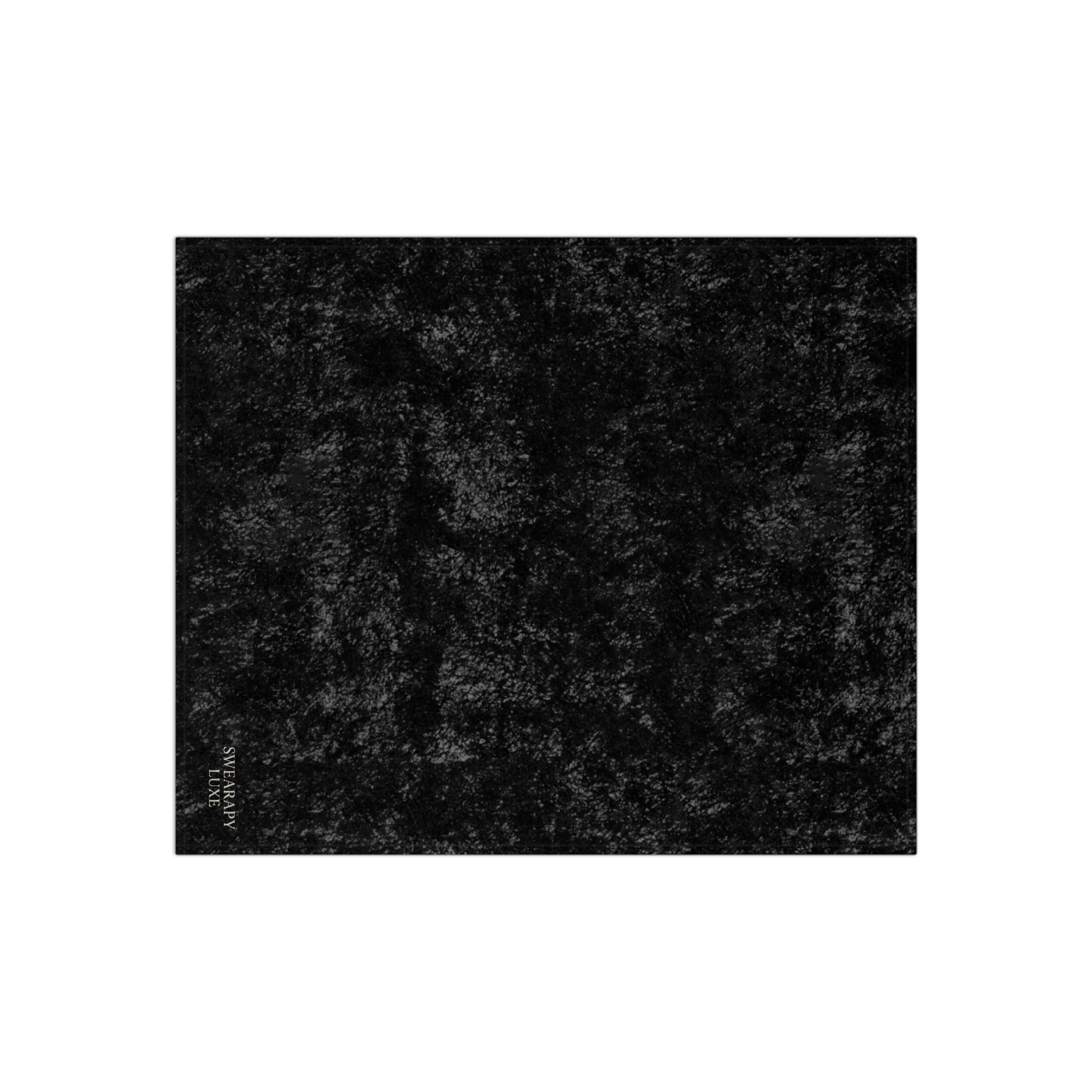 SWEARAPY™ LUXE Crushed Velvet Throw Blanket — Black | Ultra-Soft Modern Luxury Accent for Couch & Bed