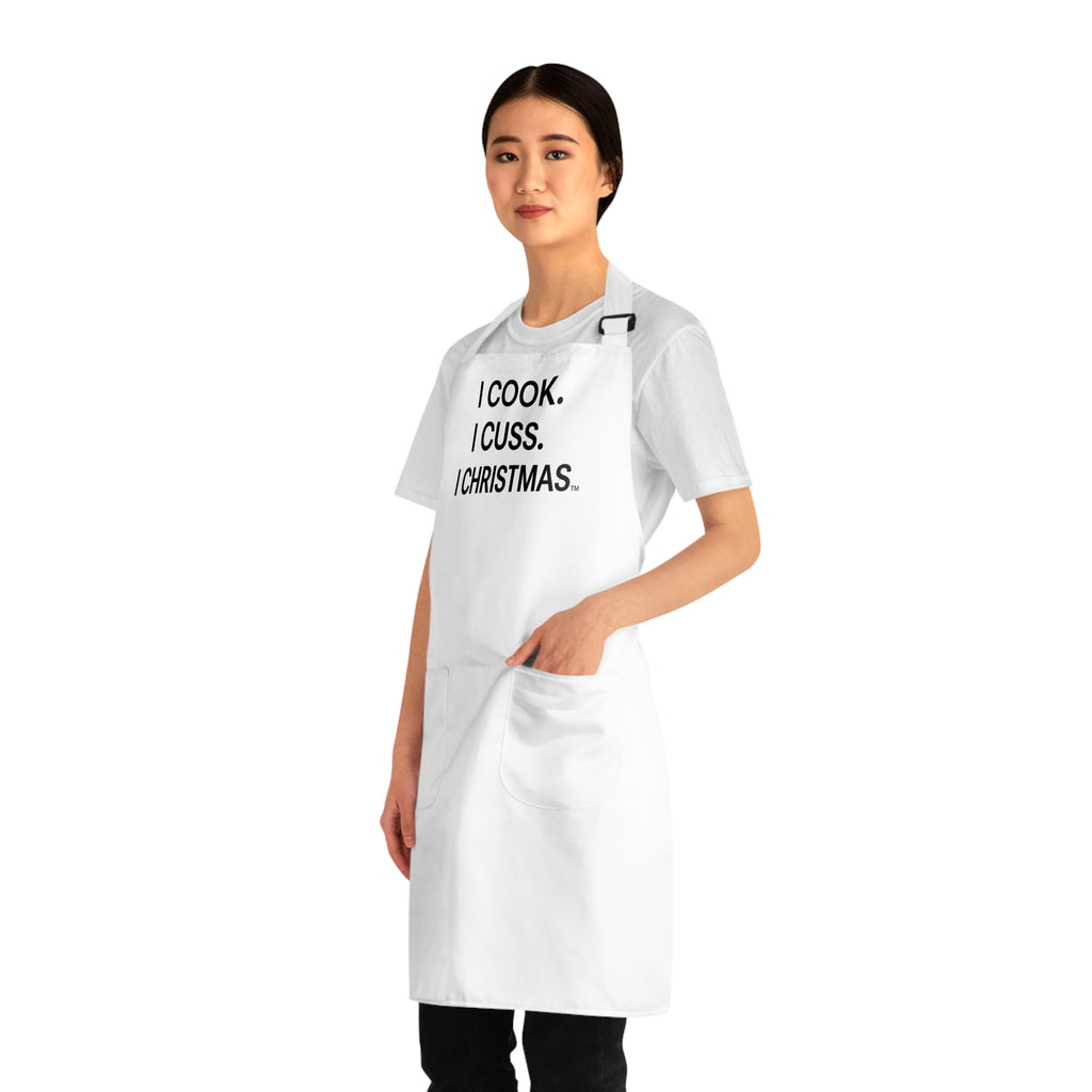 I Cook. I Cuss. I Christmas.™ – Premium All-Over Print Apron