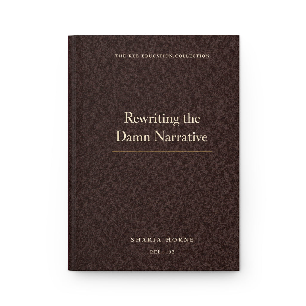 Rewriting the Damn Narrative – Luxury Burgundy Lined Hardcover Journal | Minimalist Self Reflection Notebook