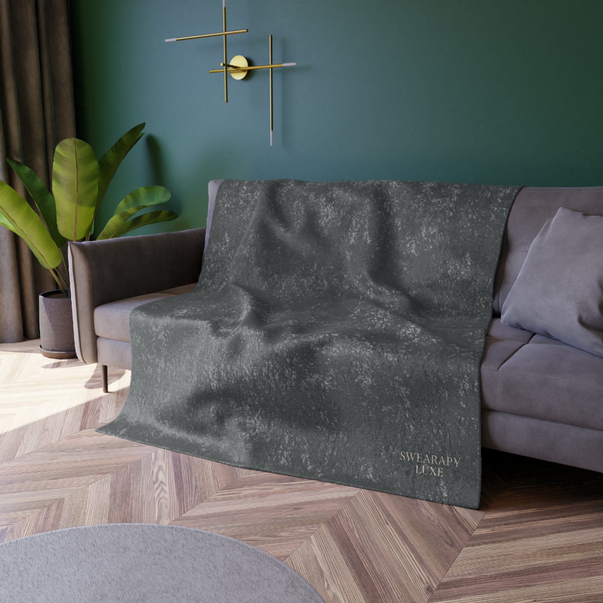 SWEARAPY™ LUXE Crushed Velvet Throw Blanket | Ultra-Soft Modern Luxury Accent for Couch & Bed