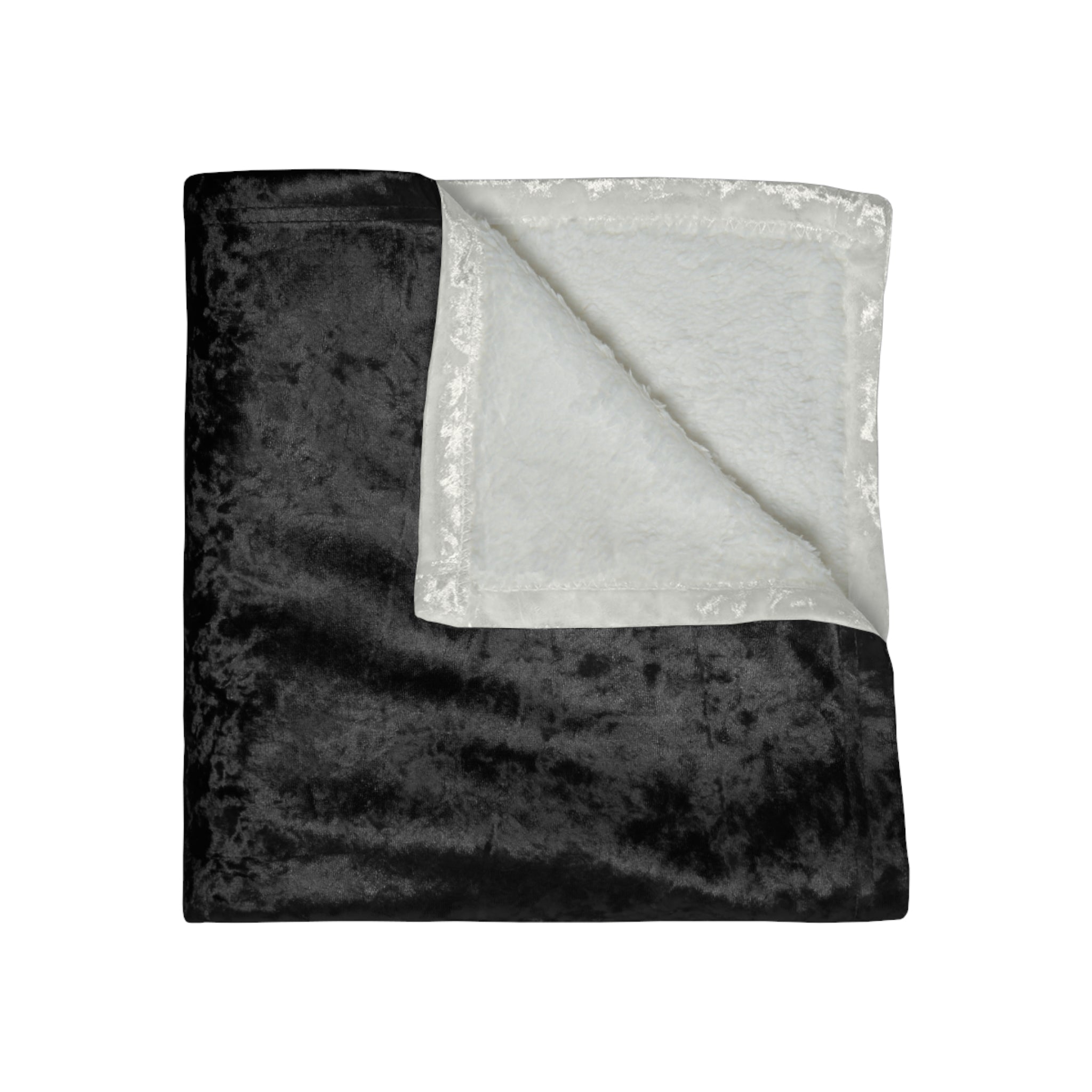 SWEARAPY™ LUXE Crushed Velvet Throw Blanket — Black | Ultra-Soft Modern Luxury Accent for Couch & Bed