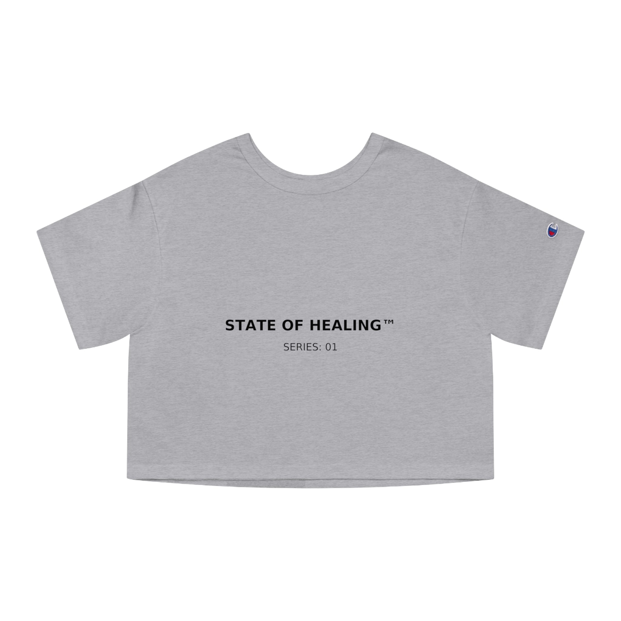 Champion Women’s Heritage Cropped T-Shirt – “STATE OF HEALING™ · SERIES: 01”