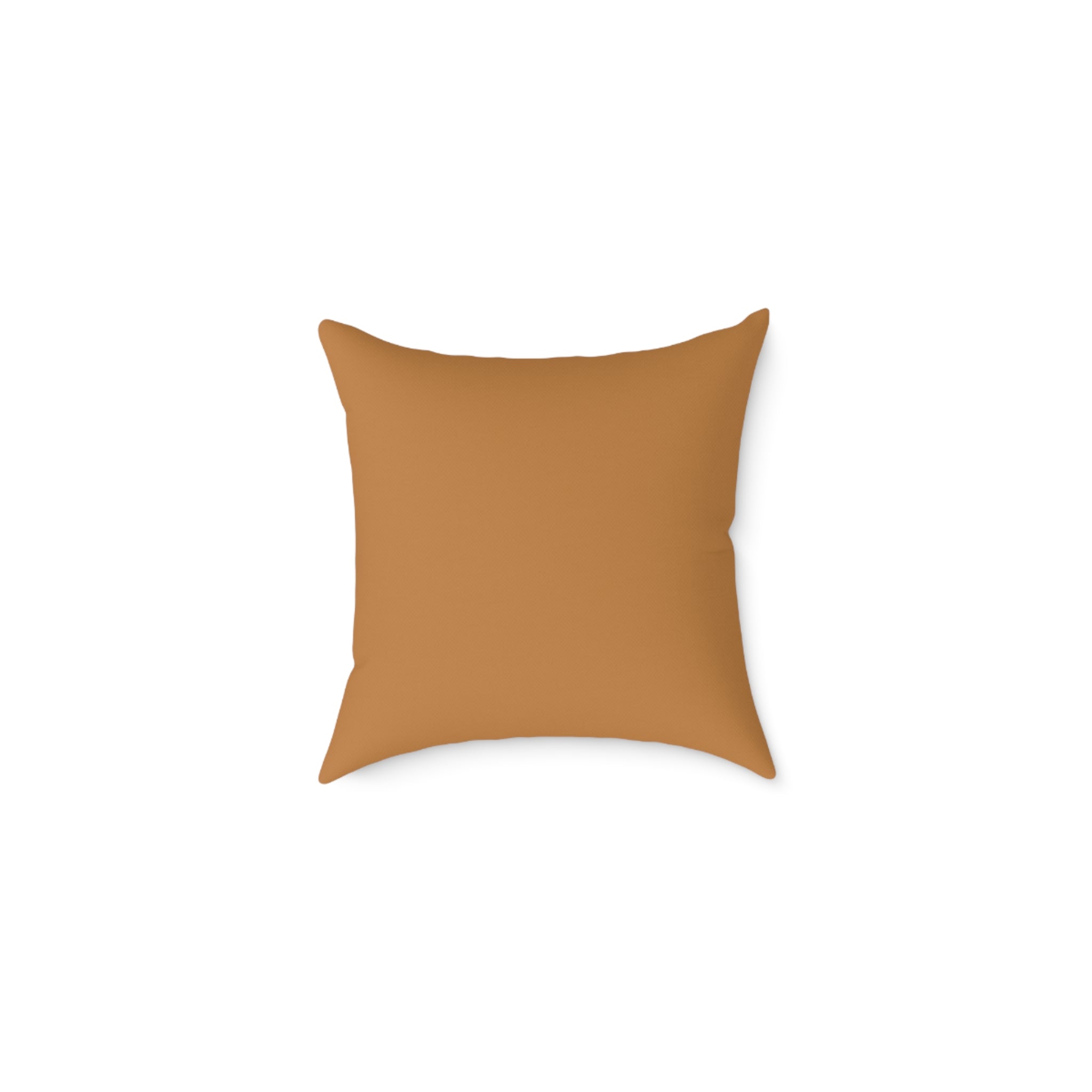 Swearapy™ “Say That Sh*t With Your Chest” Square Throw Pillow | Modern Motivational Home & Wellness Decor— Light Brown
