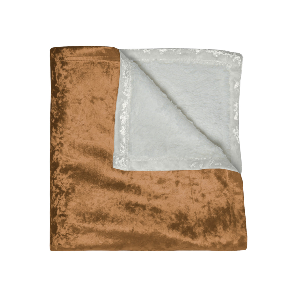 SWEARAPY™ LUXE Crushed Velvet Throw Blanket | Ultra-Soft Luxury Home Decor for Couch & Bed-Cognac
