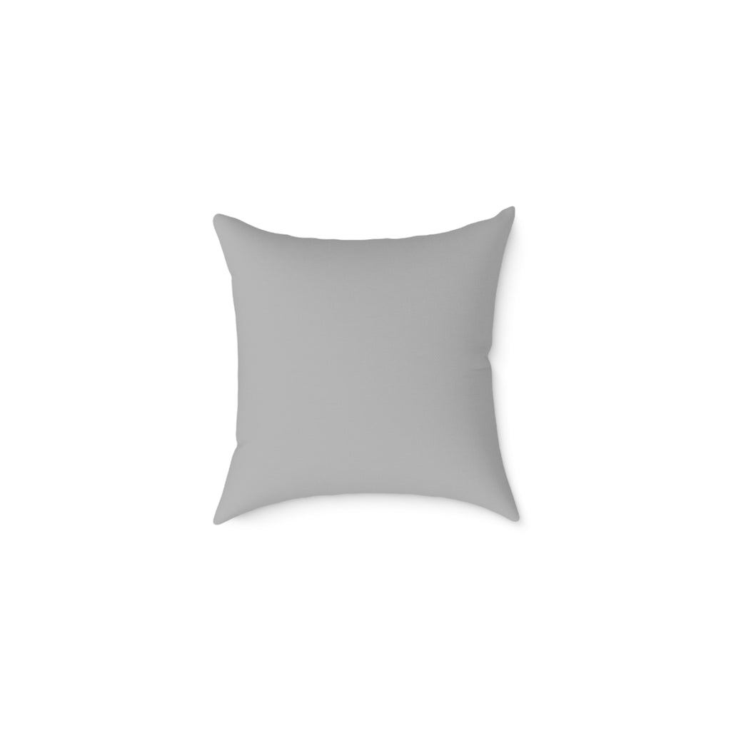 Swearapy™ “Say That Sh*t With Your Chest” Square Throw Pillow | Modern Motivational Home & Wellness Decor— Light Gray