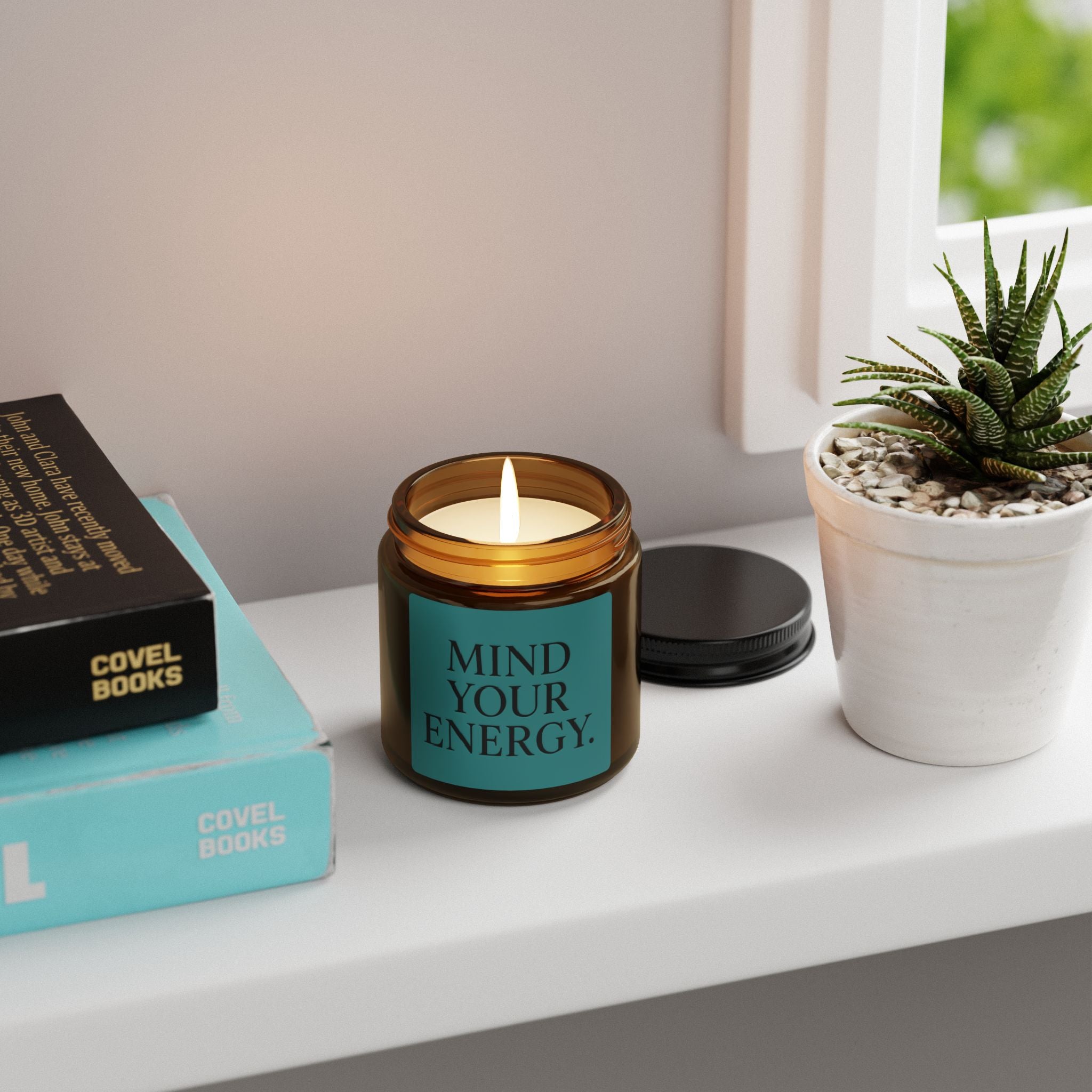 Mind Your Energy™ Scented Soy Candle | Amber Jar | Ritual & Everyday Burn